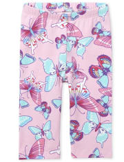 Leggings capri estampados para niñas pequeñas