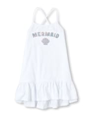 Cache-maillot « Sirène » sans manches en aluminium pour fille