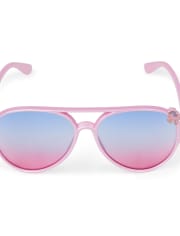 Gafas de sol de aviador con purpurina y arcoíris para niñas pequeñas