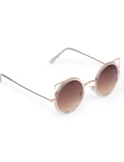 Girls Metal Cat Eye Sunglasses