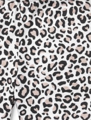 Girls Glitter Leopard Snug Fit Cotton Pajamas