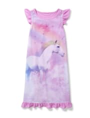 Girls Rainbow Unicorn Nightgown