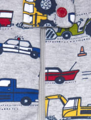 Baby And Toddler Boys Construction Snug Fit Cotton One Piece Pajamas