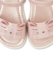 Toddler Girls Metallic Cat Sandals