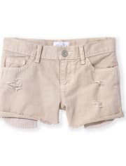 Girls Denim Shortie Shorts