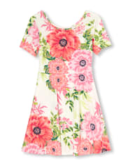 Girls Floral Print Dress