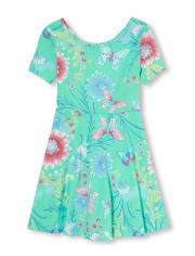 Girls Floral Print Dress