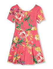 Girls Floral Print Dress