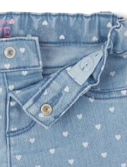 Baby And Toddler Girls Heart Denim Jeggings