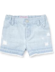 girls distressed shorts