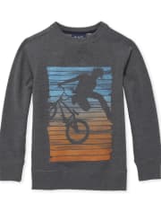 Top polar con cuello redondo y gráfico Active para niños