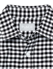 Boys Gingham Oxford Button Down Shirt