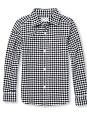 Boys Gingham Oxford Button Down Shirt