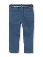 Baby And Toddler Boys Belted Stretch Woven Chino Pants | The Children's ...