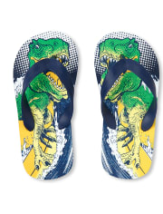 Boys Dino Surf Flip Flops