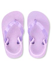 pink glitter flip flops