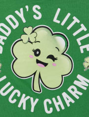 Baby And Toddler Girls St. Patrick's Day Dad Graphic Tee