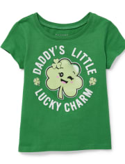Baby And Toddler Girls St. Patrick's Day Dad Graphic Tee