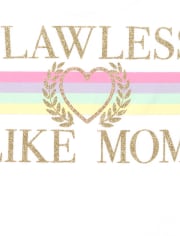 Baby And Toddler Girls Matching Family Glitter Mom Graphic Tee