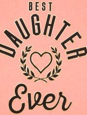 Camiseta gráfica a juego con estampado de hija de mamá y yo para niñas