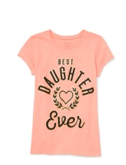 Camiseta gráfica a juego con estampado de hija de mamá y yo para niñas