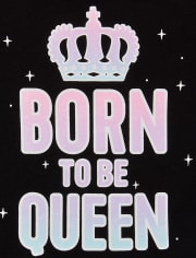 Baby And Toddler Girls Queen Graphic Tee
