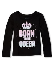 Baby And Toddler Girls Queen Graphic Tee