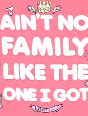 Baby And Toddler Girls Puff Print Family Graphic Tee