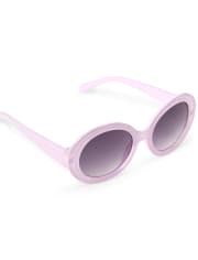 Girls Glitter Oval Sunglasses