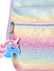 Girls Unicorn Rainbow Glitter Backpack