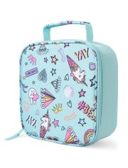 Fiambrera Niñas Unicornio Arco Iris Doodle