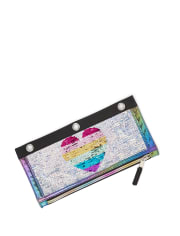 Girls Flip Sequin Rainbow Heart Pencil Case