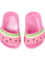 Chanclas de sandía para bebé niña
