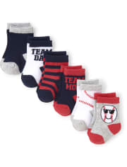Baby Boys Baseball Socks 6-Pack