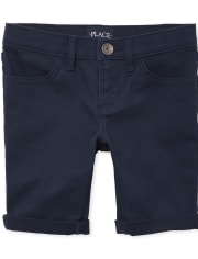Shorts skimmer con puños enrollados para niñas