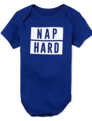 Baby Dad And Me Nap Matching Graphic Bodysuit