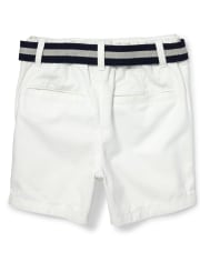 Baby And Toddler Boys Belted Chino Shorts
