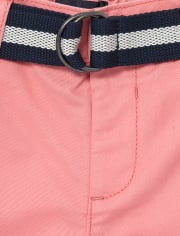 Baby And Toddler Boys Belted Chino Shorts