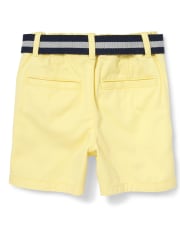 Baby And Toddler Boys Belted Chino Shorts
