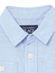 Baby And Toddler Boys Chambray Button Down Shirt