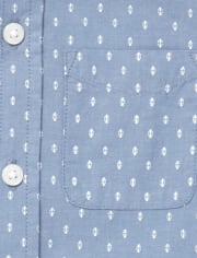 Baby And Toddler Boys Dad and Me Poplin Matching Button Down Shirt