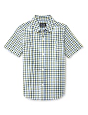 Camisa con botones de popelina a cuadros para niños