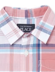 Baby And Toddler Boys Dad and Me Plaid Poplin Matching Button Down Shirt