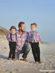Baby And Toddler Boys Dad and Me Plaid Poplin Matching Button Down Shirt
