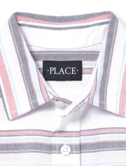 Boys Dad and Me Striped Oxford Matching Button Down Shirt