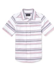 Boys Dad and Me Striped Oxford Matching Button Down Shirt