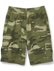 Boys Camo Pull On Cargo Shorts