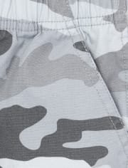 Shorts cargo sin cierres de camuflaje para niños