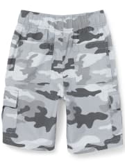 Shorts cargo sin cierres de camuflaje para niños