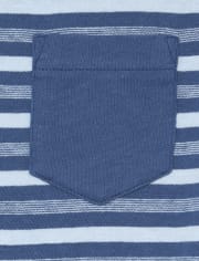 Boys Mix And Match Striped Pocket Top
